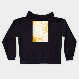 Yellow marble gradient Kids Hoodie